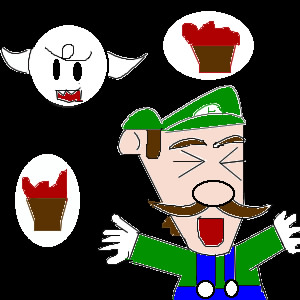 被敵人追趕的LUIGI